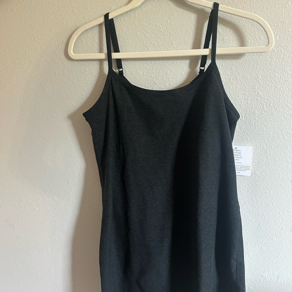 Beyond Yoga Black Fitted Dress with skort